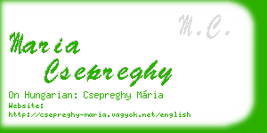maria csepreghy business card